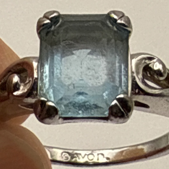 Jewelry - Avon Emerald Cut Aquamarine Stone